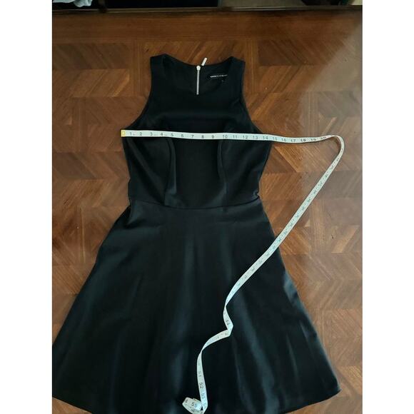White House Black Market Black Fit & Flare Dress Size 0 with Side Pockets - Picture 4 of 16